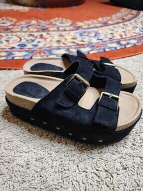 Platform Suede Sandals